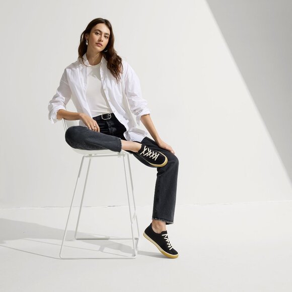 Rothy's The Lace Up Sneaker - Black Size 6.5 - Picture 3 of 3